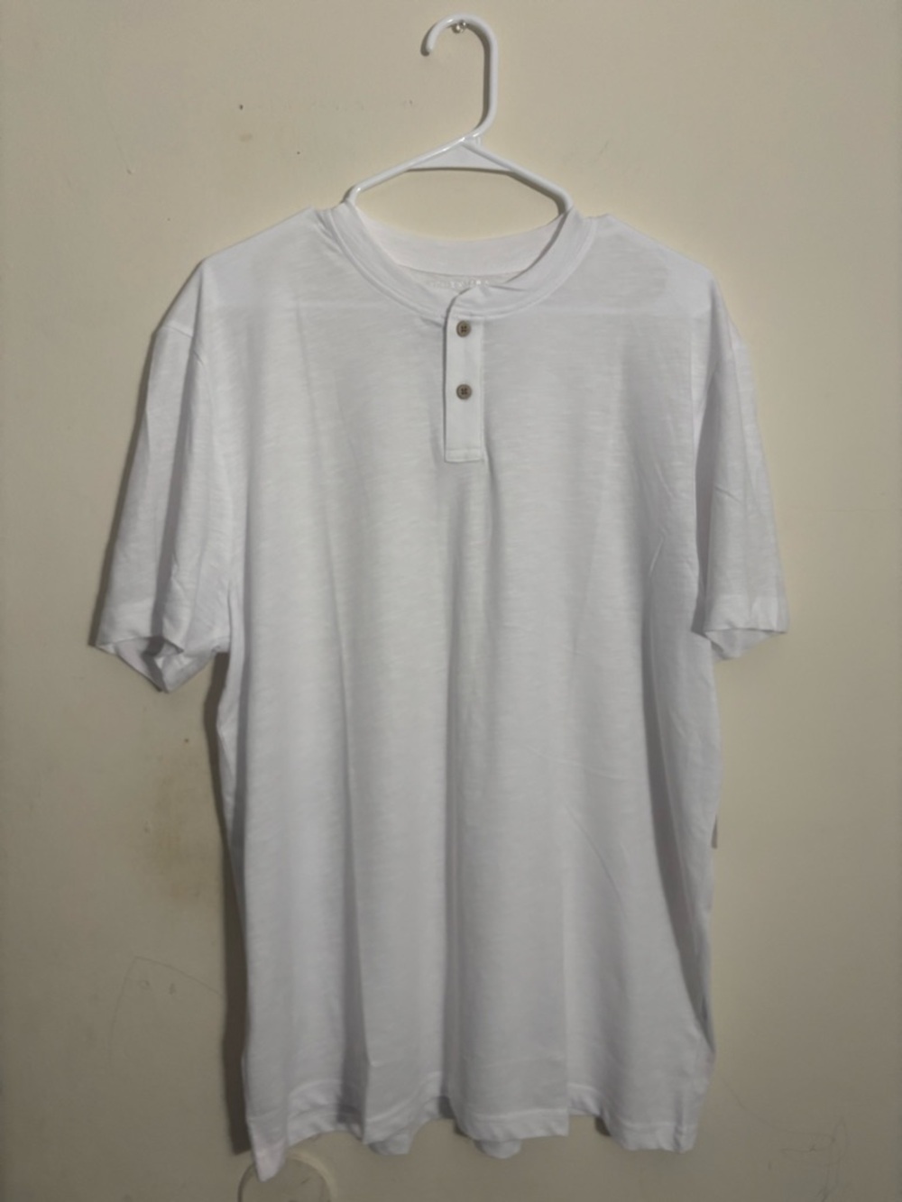 Cubavera Men’s White Henley Short Sleeve Shirt Size XL